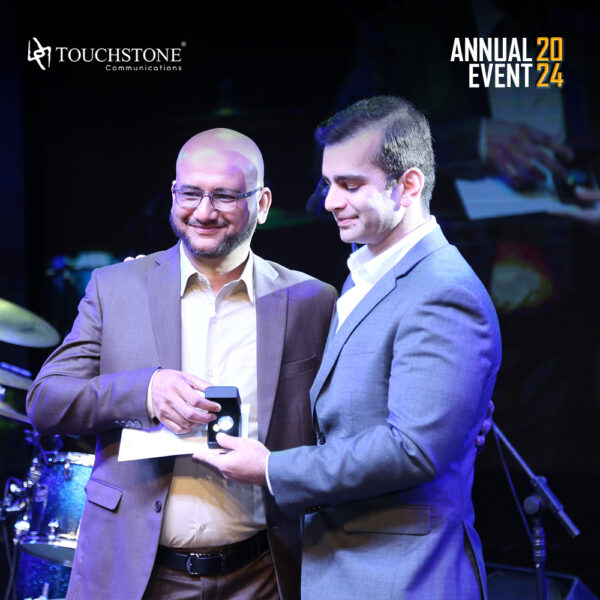 CEO and CFO at annual event